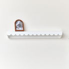 White Scalloped Wall Storage Shelf - 90cm
