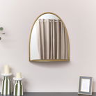 Arched Gold Mirror With Mirrored Shelf - 50cm x 60cm