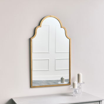 Arched Gold Wall Mirror 61cm x 101cm