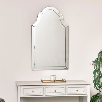 Arched Mirrored Framed Wall Mirror 60cm x 101cm