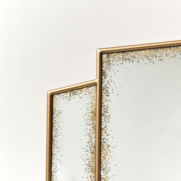 Art Deco Antiqued Gold Mirror