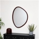 Asymmetrical Wooden Pebble Wall Mirror 60cm x 60cm