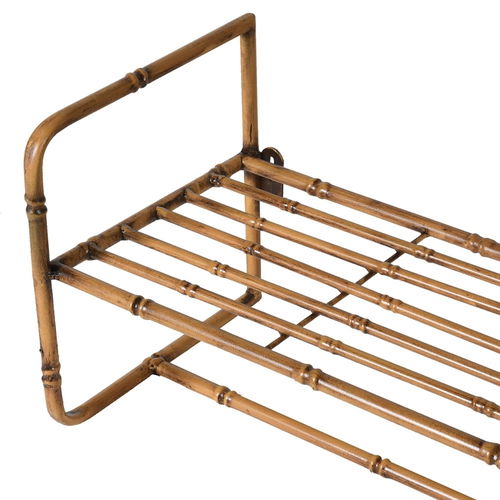 Bamboo Effect Metal Towel Rack