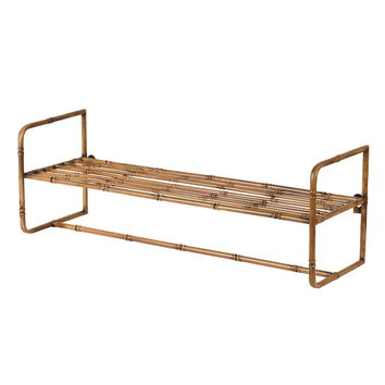 Bamboo Effect Metal Towel Rack