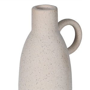 Beige Speckled Stone Poco Styled Flower Jug Vase - 13cm