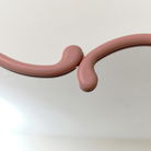 Large Dark Pink Vintage Asymmetrical Shaped Wall Mirror - 84cm x 53cm