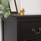 Black 4 Drawer Large Chest/Console Table with Shelf - Briggs Range