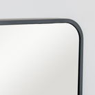 Black Curved Framed Wall Mirror 100cm x 50cm