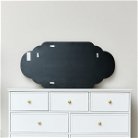 Black Curved Scalloped Framed Wall Mirror 50cm x 100cm