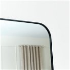 Black Curved Square Arched Overmantle Mirror 100cm x 100cm