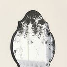 Black Distressed Shaped Wall Mirror