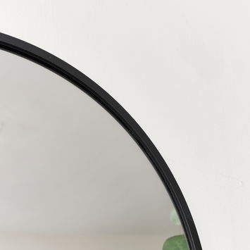 Black Framed Arch Wall Mirror 42cm x 156cm