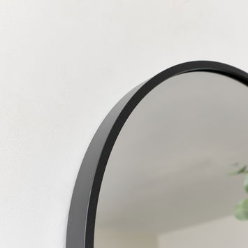 Black Framed Arch Wall Mirror 42cm x 156cm
