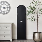 Black Framed Arch Wall Mirror 42cm x 156cm