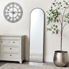 Black Framed Arch Wall Mirror 42cm x 156cm