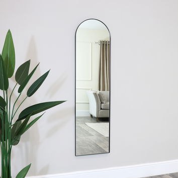 Black Framed Arch Wall Mirror 