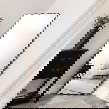 Black Full Length Wavy Mirror - 70cm x 165cm