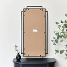 Black Geometric Matt Wall Mirror 94cm x 48cm