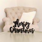 Black & Gold Merry Christmas Freestanding Sign