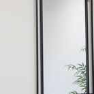 Black Matt Wall Mirror 94cm x 48cm