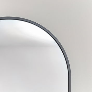 Black Oval Framed Wall Mirror 140cm x 40cm