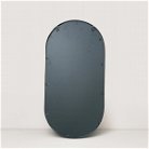 Black Oval Mirror with Shelf & Hooks 70cm x 35cm
