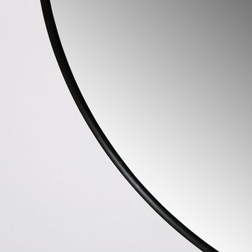 Black Oval Wall Mirror 40cm x 140cm