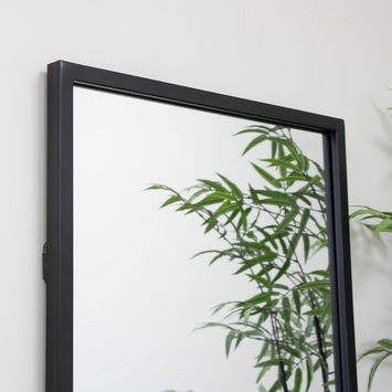 Black Rectangle Wall Mirror 50cm x 100cm