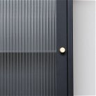 Black Reeded Glass Fronted Wall Cabinet