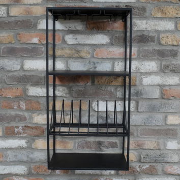 Black Wall Mounted Plate Rack