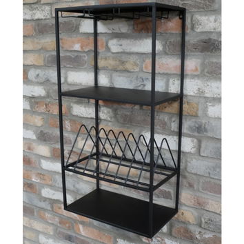 Black Wall Mounted Plate Rack