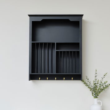 Black Wall Mounted Plate Rack