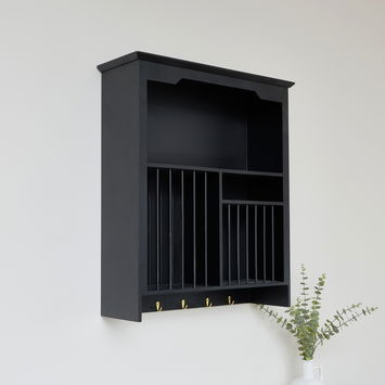 Black Wall Mounted Plate Rack