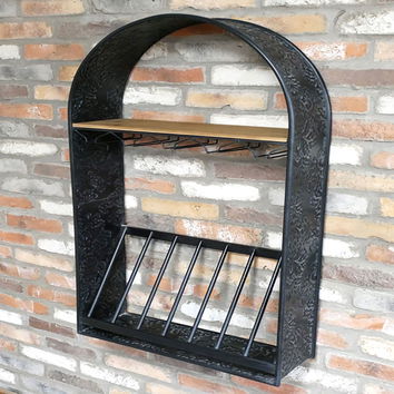 Black Wine Wall Unit