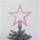 Blush Pink Glitter Christmas Star Tree Topper - 7.5cm