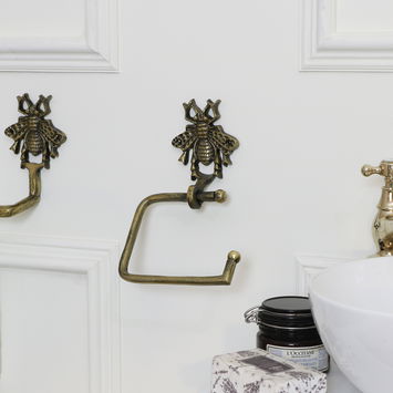 Brass Bumblebee Toilet Roll Holder