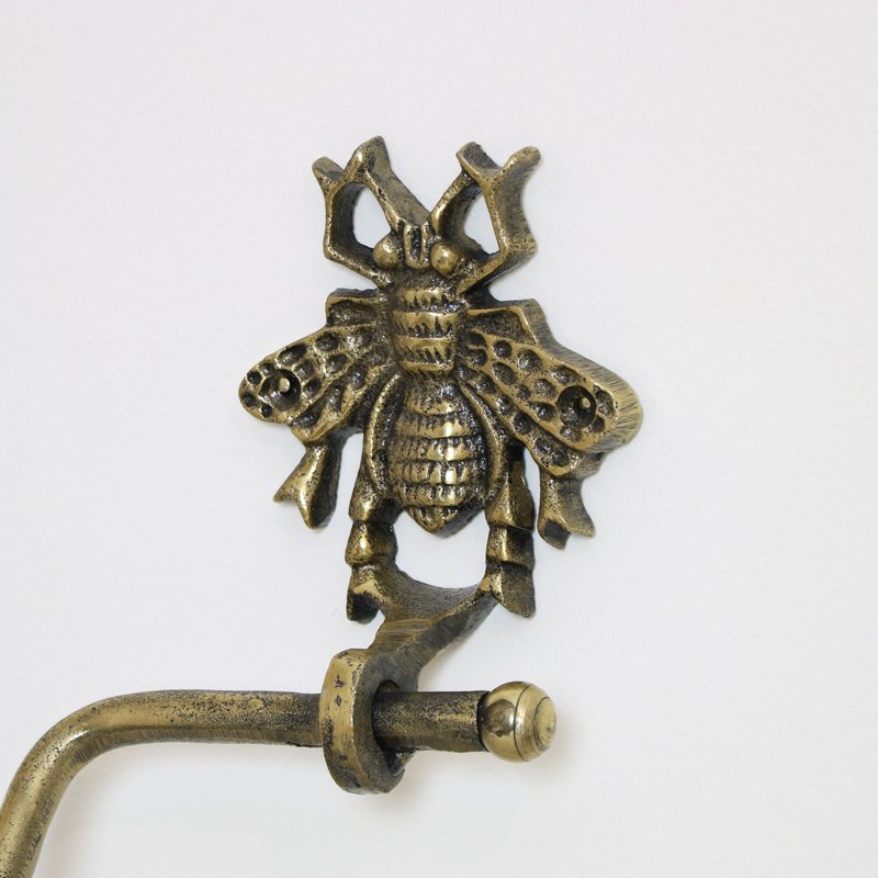 Brass Bumblebee Toilet Roll Holder 22 cm x 16 cm 