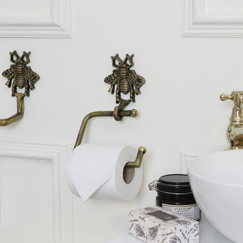 Brass Bumblebee Toilet Roll Holder