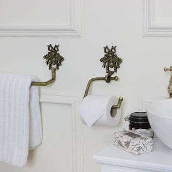 Brass Bumblebee Towel Ring