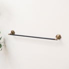 Brass Gold and Black Towel Rail 64cm
