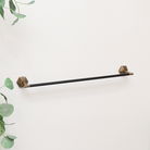 Brass Gold and Black Towel Rail 64cm