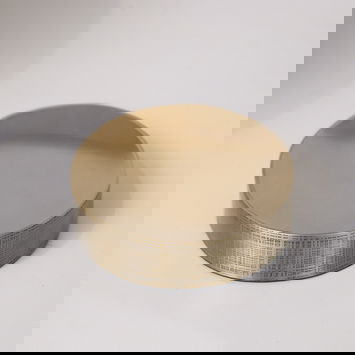 Brass Gold Textured Metal Round Soap Dish