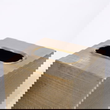 Brass Gold Textured Metal Tissue Box Holder