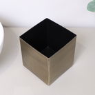 Brass Gold Textured Metal Tissue Box Holder