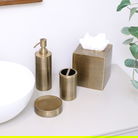 Brass Gold Textured Metal Tissue Box Holder