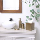 Brass Gold Textured Metal Tissue Box Holder