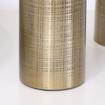 Brass Gold Textured Metal Toothbrush Holder