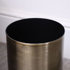 Brass Gold Textured Metal Waste Bucket Bin