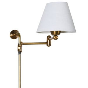 Brass Wall Lamp With White Shade