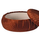 Burnt Orange Velvet Pumpkin Storage Box